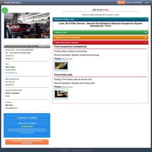 AutoServe - Vehicle Condition Report